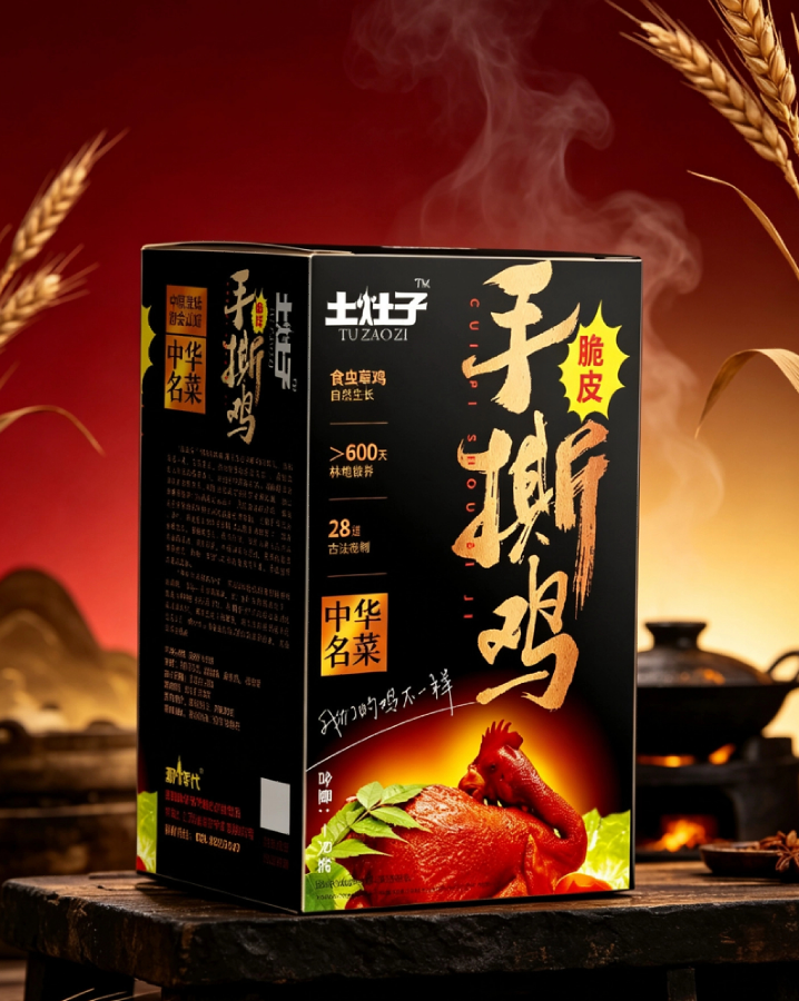 土灶子手撕鸡-红色礼盒套装