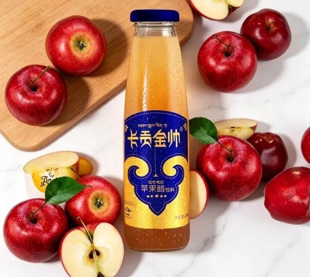 三妖设计案例 · 卡贡金帅苹果醋原料场景