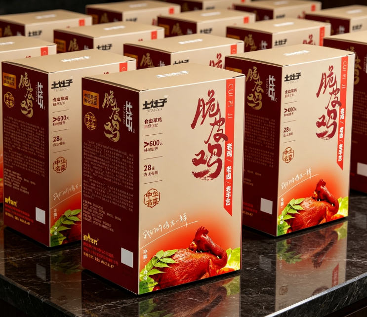 脆皮鸡货架陈列效果