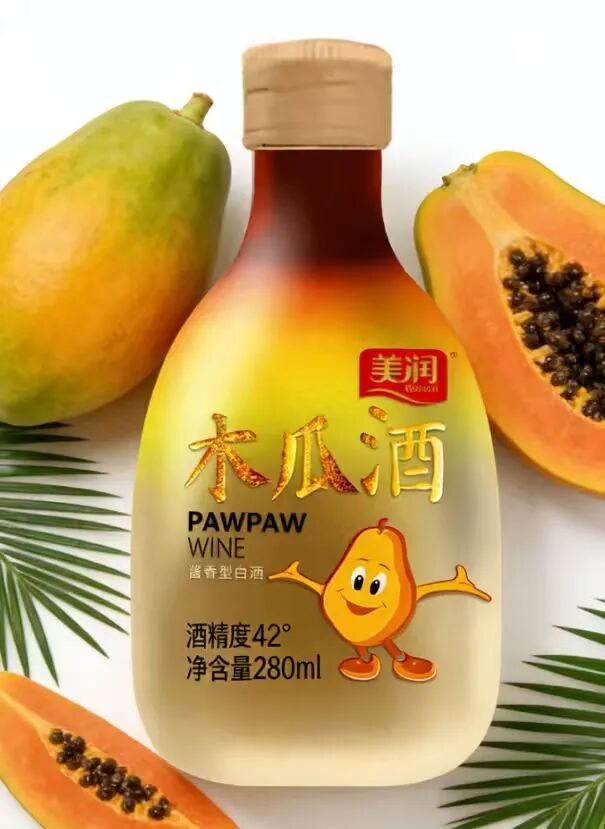 木瓜与瓶身实拍特写